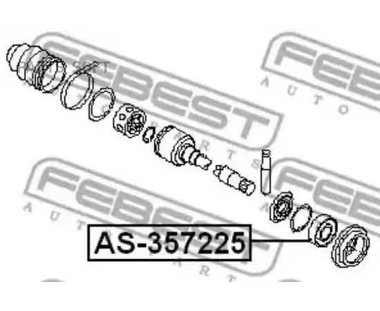 FEBEST AS-357225 Подшипник привода колеса NISSAN MURANO Z50 AS-357225