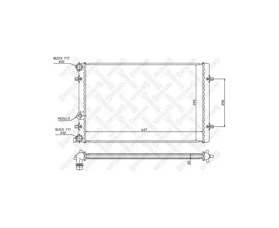 Радиатор Основной STELLOX 1025006SX