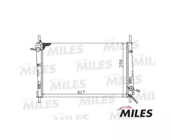 Радиатор MILES ACRM078 FORD MONDEO 1.8/2.0 01- - MILES арт. ACRM078