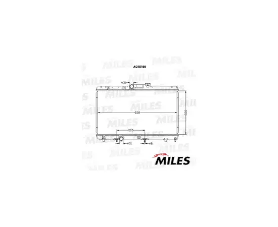 Радиатор (паяный) TOYOTA COROLLA 1.3-1.8 93-02 (NISSENS 648681) ACRB199