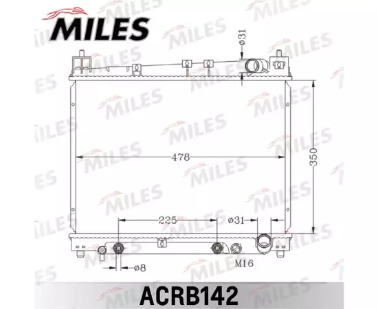 Радиатор TOYOTA YARIS / VITZ 99- - MILES арт. ACRB142