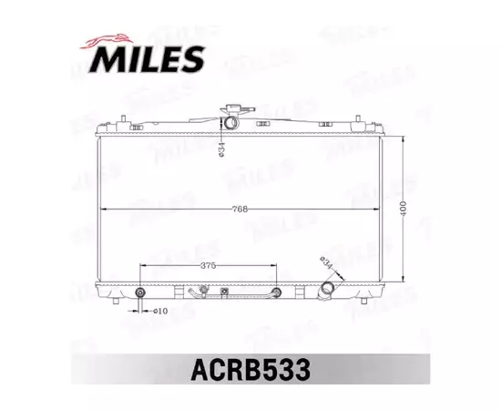 Радиатор (паяный) TOYOTA CAMRY 2.5 A/T 11-16 (NISSENS 646906) ACRB533