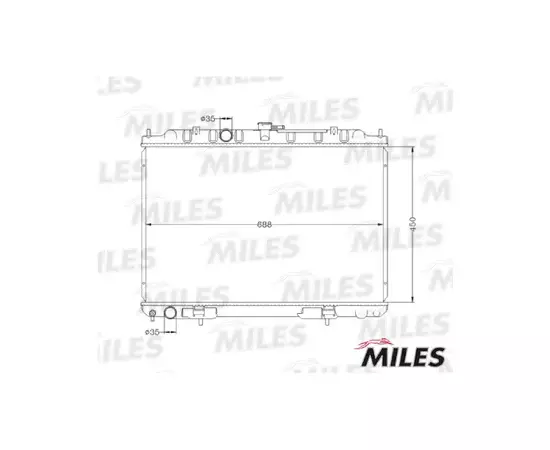 Радиатор (паяный) NISSAN X-TRAIL 2.0/2.5 01-07 (NISSENS 68705A) ACRB195