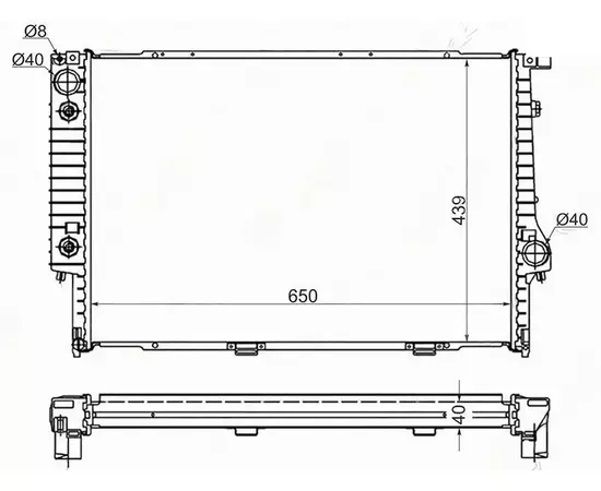 Радиатор охлаждения для коробки автомат BMW 5-SERIES E34 2.4TD 3.0 4.0 BMW E32 3.0 4.0 5.0 86-94 BMW E31 4.0 5.0 89-94 - SAT арт. BW0007