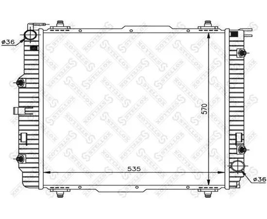 10-25881-SX радиатор системы охлаждения MB W463 2.0-5.4i/2.5-3.0D/2.5-3.4TD/2.7-4.0CDi - Stellox арт. 1025881SX