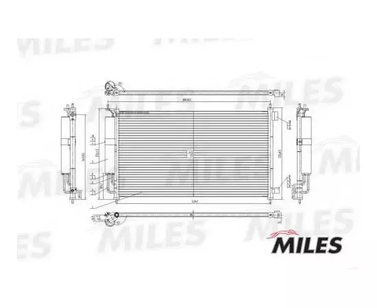 Радиатор кондиционера miles accb011 nissan note 1.0-1.6 02- Miles ACCB011 - MILES арт. ACCB011