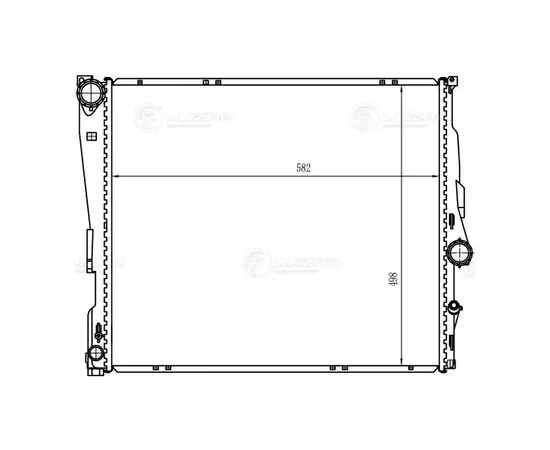 Радиатор охлаждения BMW X3 (E83) 04- 2.5i/3.0i (рестайлинг с 2006г.) [N52B25, N52B30] Luzar