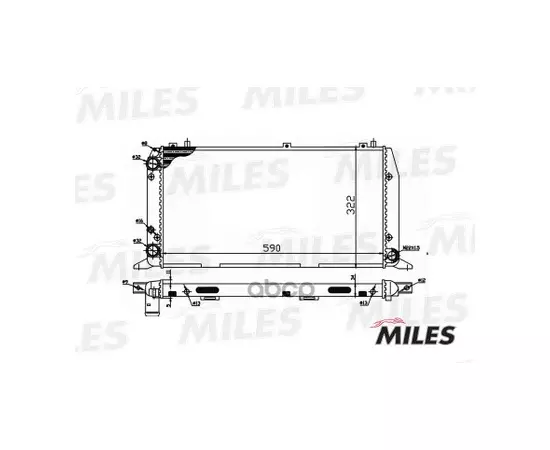 Радиатор (механическая сборка) AUDI A80 1.6-2.0 86-94) (NISSENS 604361) ACRM012