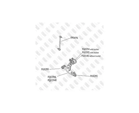 Рычаг FORD FOCUS II/C-MAX/VOLVO V50/C70/S40 пер.подв.нижн.прав.D-18mm