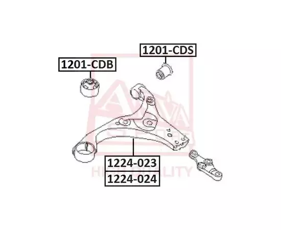 САЙЛЕНТБЛОК ПЕРЕДНЕГО РЫЧАГА ПЕРЕДНИЙ HYUNDAI ACCENT III MC (2005-2010) HYUNDAI I30 (2007-2012) KIA RIO II (2005-2011) KIA CEED (2007-2012)