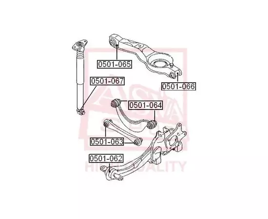 САЙЛЕНТБЛОК ЗАДНЕГО ПРОДОЛЬНОГО РЫЧАГА УШАСТЫЙ MAZDA MAZDA 3 I BK (2003-2009) MAZDA MAZDA 5 I CR (2005-2015) FORD C-MAX (2007-2010) FORD FOCUS II (2005-2011)