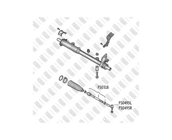 Тяга рулевая AUDI Q7 06->/PORSCHE Cayenne 02->/VW Touareg 02-> - FIXAR арт. FS0318