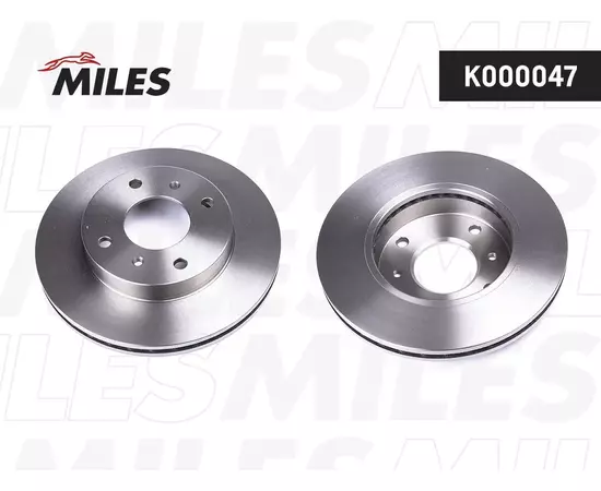 Диск тормозной передний MILES K000047 для а/м Nissan Almera N16, Primera P10-11, R14 257 мм