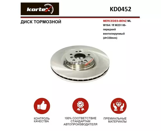 Диск тормозной для MERCEDES-BENZ ML W164 / R W251 06- передний вентилируемый(d-330mm)