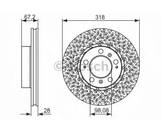 Диск тормозной перед Bosch 0 986 479 550