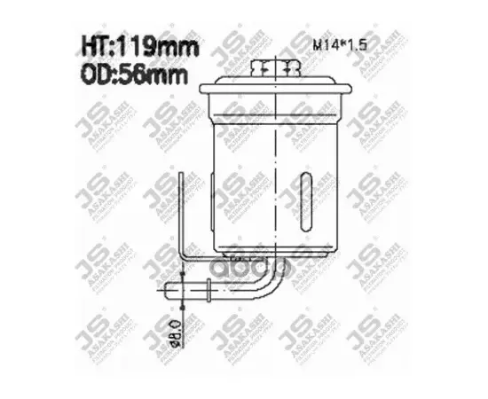 Фильтр топливный JS Asakashi FS9120 TO Land Cruiser 2UZ-FE UZJ100 98-02-, Funcargo 1NZ-FE NCP21/25 0