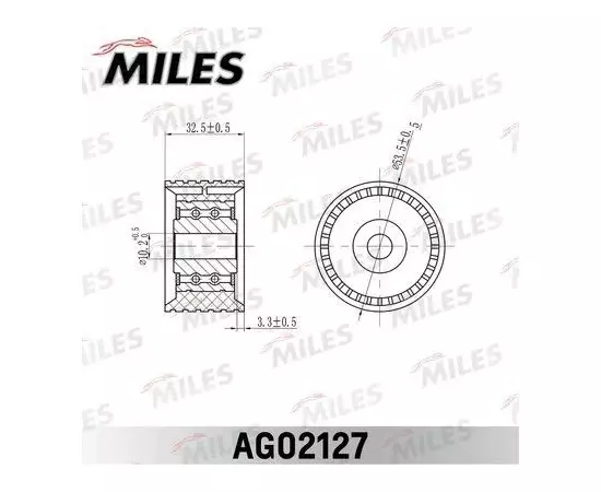 Ролик ремня грм renault logan megane kangoo 16v направляющий Miles AG02127 - Miles арт. AG02127