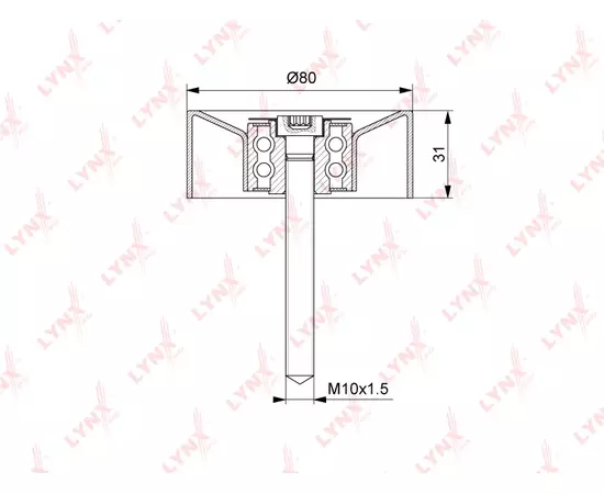 Ролик обводной приводного ремня LYNXauto PB-7221 - LYNXauto арт. PB-7221