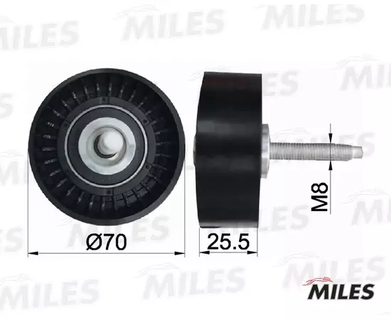 MILES Ролик ремня приводного FORD MONDEO 00- обводной - MILES арт. AG03026