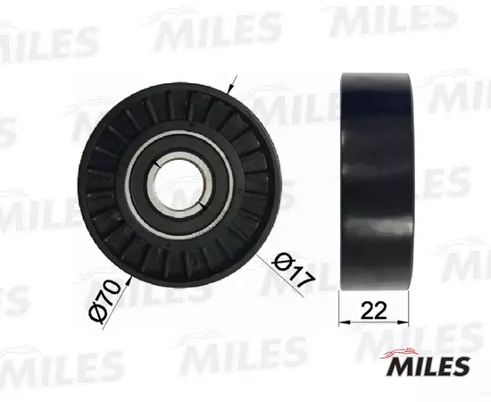 MILES Ролик ремня приводного MB W168/W169/W245/W414 1.4-2.0 - MILES арт. AG03055