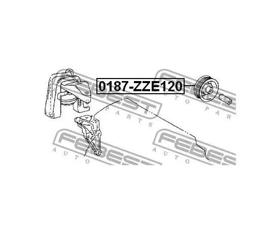 Ролик обводной приводного ремня Febest 0187-ZZE120 - Febest арт. 0187-ZZE120