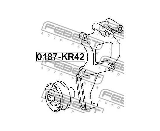 Ролик натяжной ремня кондиционера (комплект) Febest 0187-KR42 - Febest арт. 0187-KR42