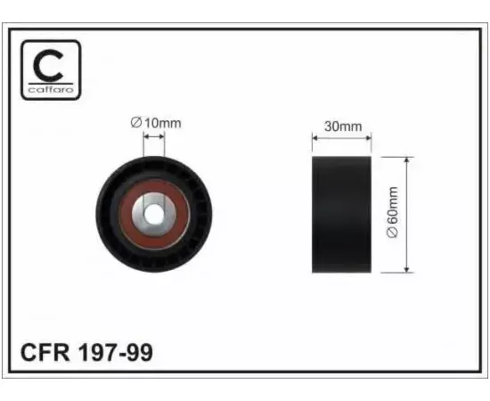 Ролик натяжной приводного ремня Caffaro 197-99 - Caffaro арт. 197-99