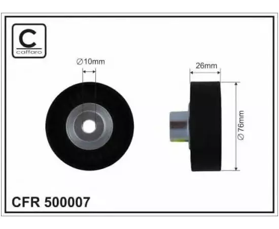 Паразитный ведущий ролик поликлиновой ремень Caffaro 500007 - Caffaro арт. 500007