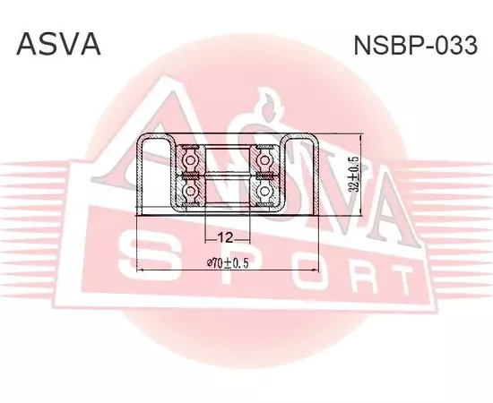 Ролик обводной приводного ремня Asva NSBP-033 - ASVA арт. NSBP-033