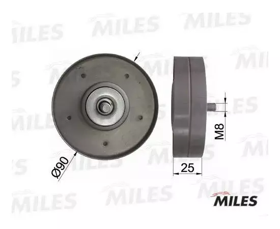 Ролик ремня приводного audi a4 a5 1.8 2.0 tfsi 07- Miles AG03118 - Miles арт. AG03118