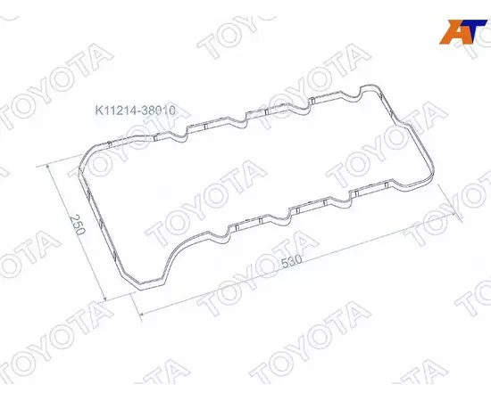 Прокладка клапанной крышки LEXUS LX570 07- 3URFE №2