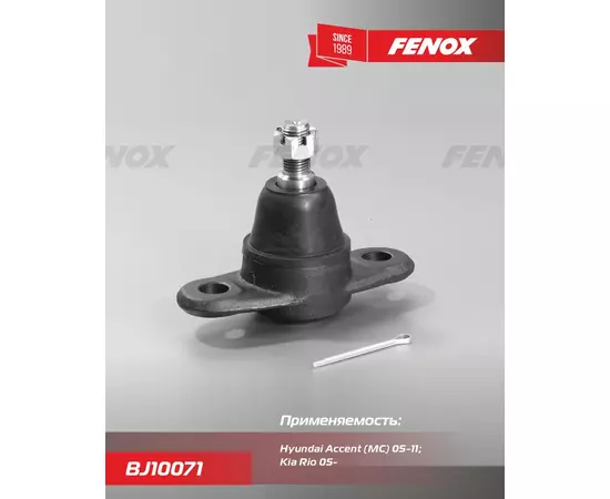 Опора шаровая нижняя передняя на Hyundai Accent (MC) 05-11; Kia Rio 05-, - FENOX арт. BJ10071