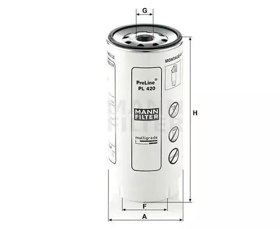 Топливный фильтр MANN-FILTER PL420X