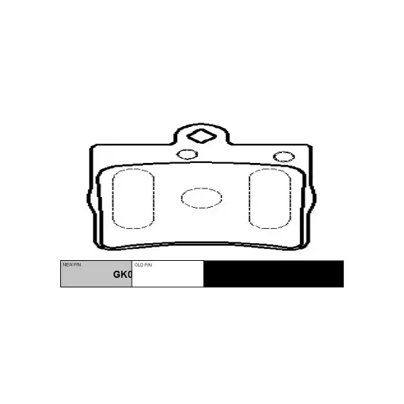 Колодки тормозные MERCEDES-BENZ C-class 2000-2002, CLC 2008-2011 задн.  GK0062 (CKBZ-35)