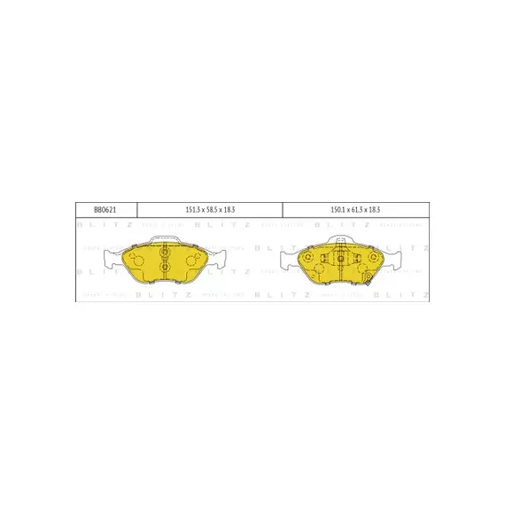 Колодки тормозные дисковые передние Серия:HI-Q TOYOTA YARIS (P9), TOYOTA YARIS / VIOS седан (P9), TO