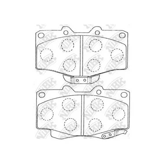 Колодки тормозные дисковые передн. TOYOTA Hilux euro 2.4L 90-91/ Land Cruiser Prado 88-02/ 4runner 8