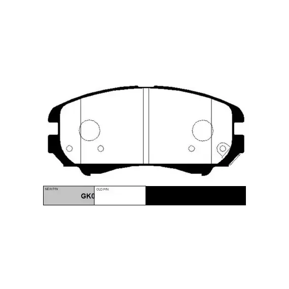 Колодки тормозные дисковые передние HYUNDAI: ELANTRA 06-09, SONATA 04-09,TUCSON 04-09, TIBURON 04-08  KIA: MAGENTIS 01-09, SPORTAGE 04-09