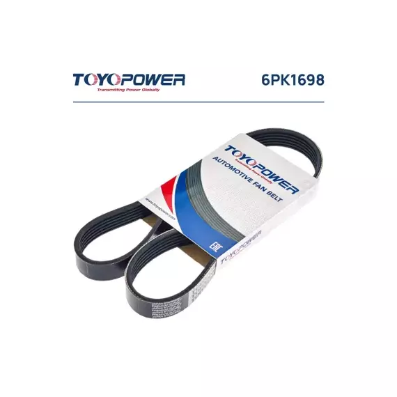 ремень TOYOPOWER поликлиновой 6PK1698 для а/м Chevrolet Aveo T300 (11-) без A/C с УР