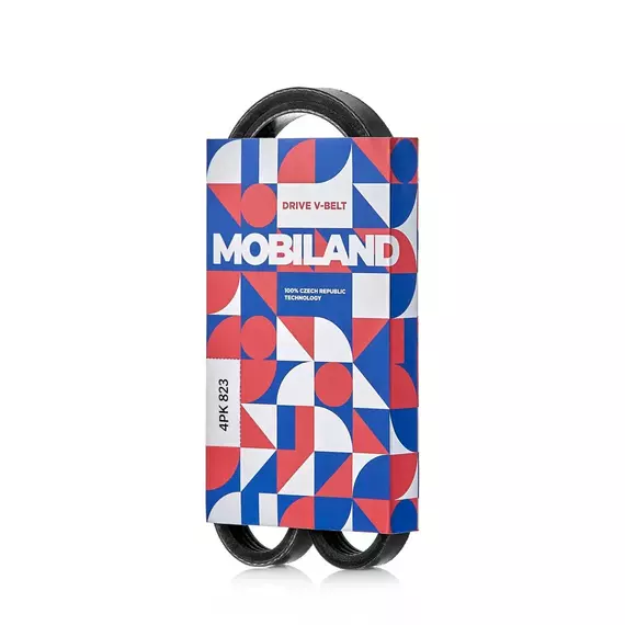 Ремень 4PK823 (EPDM) для а/м FORD FIESTA III (GFJ), FIESTA IV (JA_, JB_); TOYOTA COROLLA (_E10_), COROLLA (_E11_) - MOBILAND арт. 501240823
