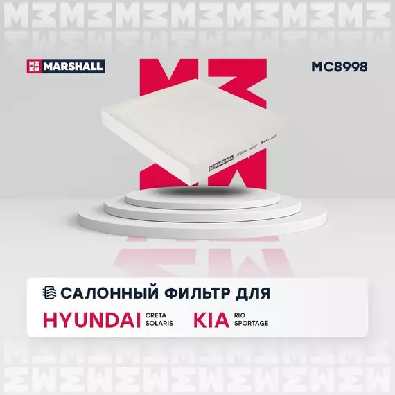 Фильтр салонный Hyundai Creta 16- Hyundai Solaris 17- Kia Rio 17- Kia Soul 19- Kia Sportage 15- /кросс-номер MANN CU 23 019 /OEM 97133J9000 97133D3000