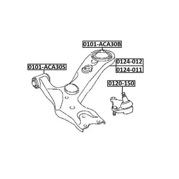 Сайлентблок переднего рычага задний TOYOTA RAV4 ACA3#/GSA3# 2005-