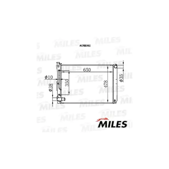 Радиатор (паяный) LEXUS RX300 3,0 A/T 02- - MILES арт. ACRB392