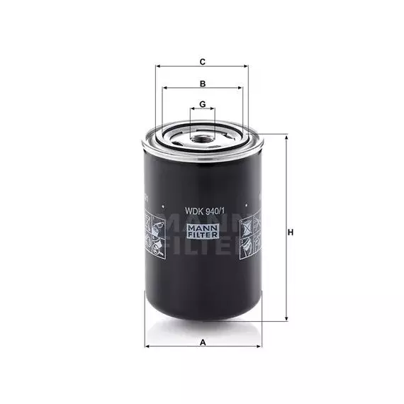 Топливный фильтр MANN-FILTER WDK940/1