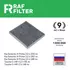 Фильтр воздушный салона KIA Sorento (15-) угольный RAF FILTER
